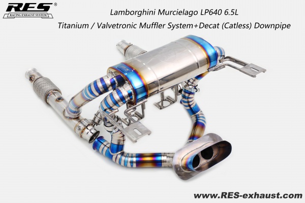 Lamborghini Murcielago LP640 6.5L  Titanium / Valvetronic Muffler System+Decat (Catless) Downpipe
