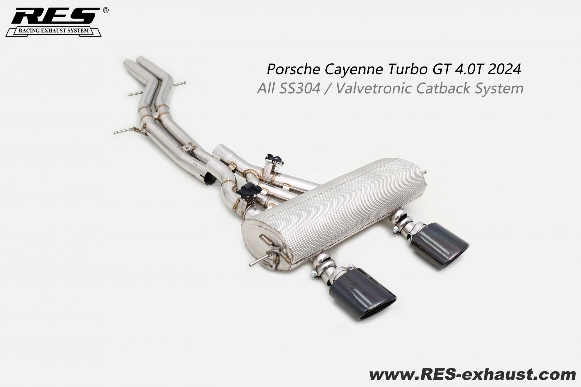 Porsche Cayenne Turbo GT 4.0T All SS304 / Valvetronic Catback System