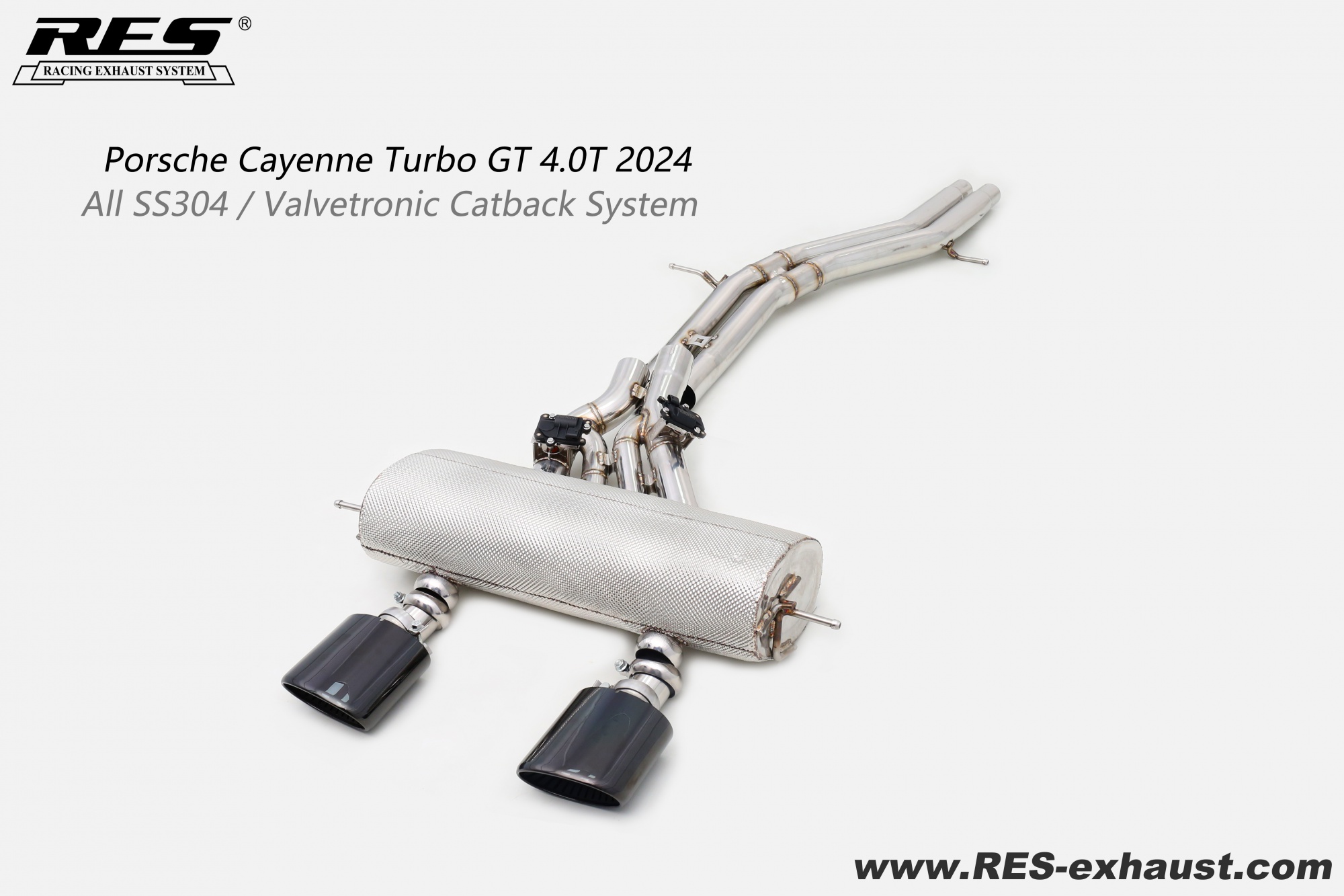 Porsche Cayenne Turbo GT 4.0T All SS304 / Valvetronic Catback System