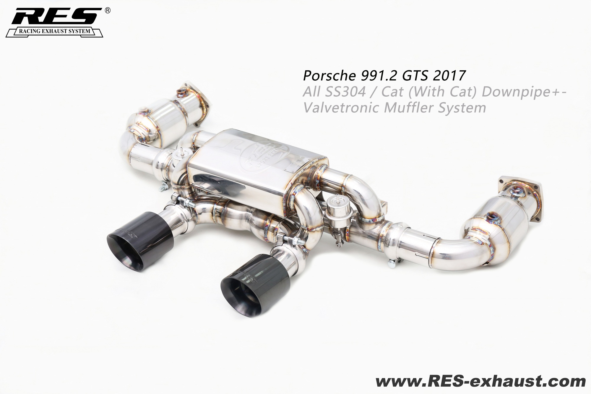 Porsche 991.2 GTS All SS304 / Cat （With Cat） Downpipe