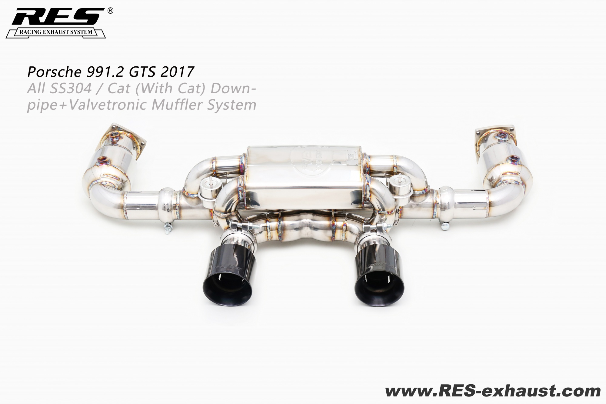 Porsche 991.2 GTS All SS304 / Valvetronic Muffler System