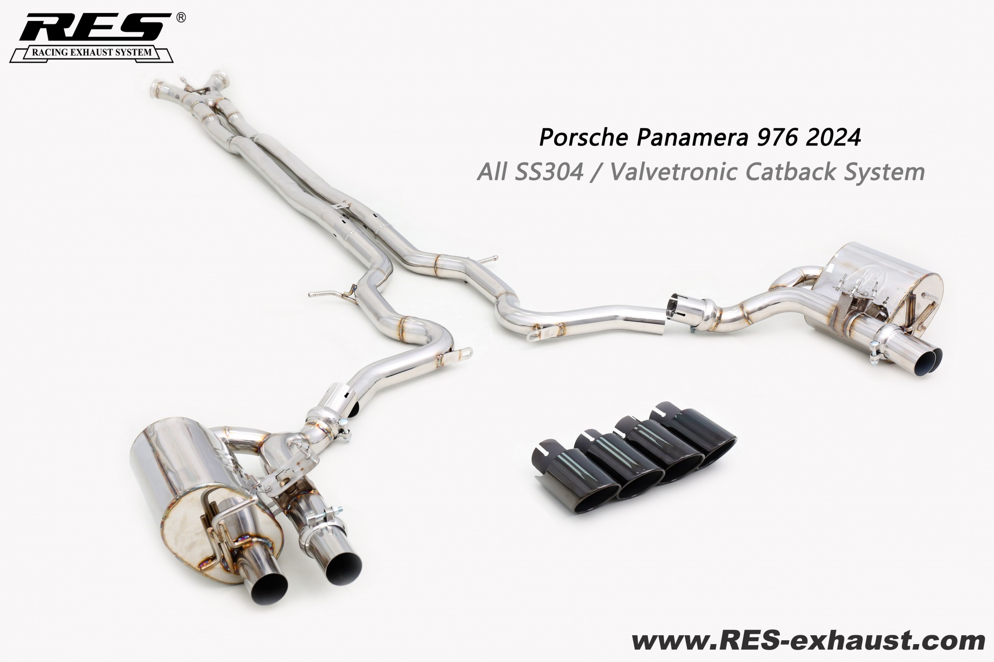 Porsche Panamera 976 All SS304 / Valvetronic Catback System
