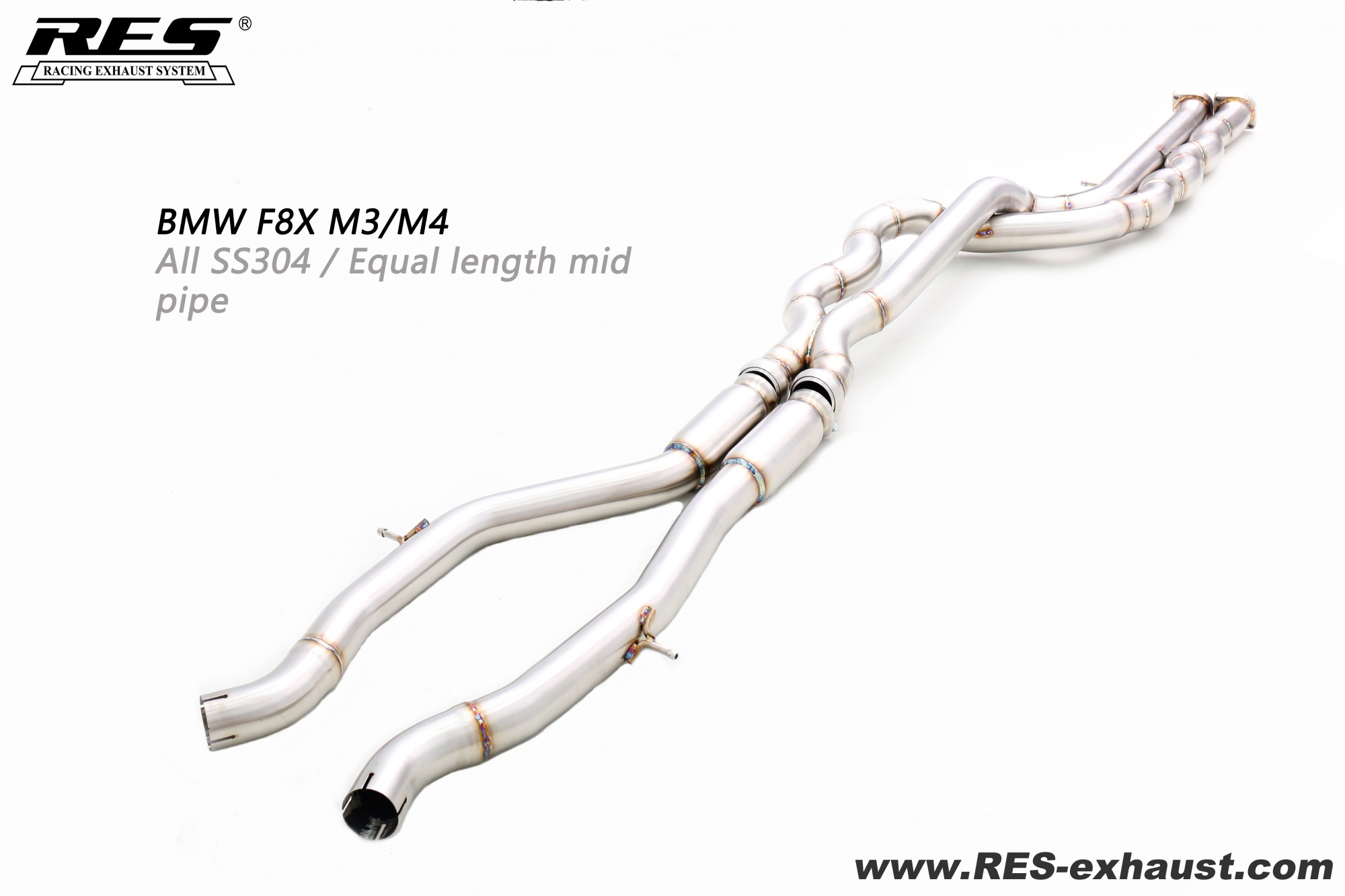 BMW F8X M3/M4 All SS304 / Equal length mid pipe