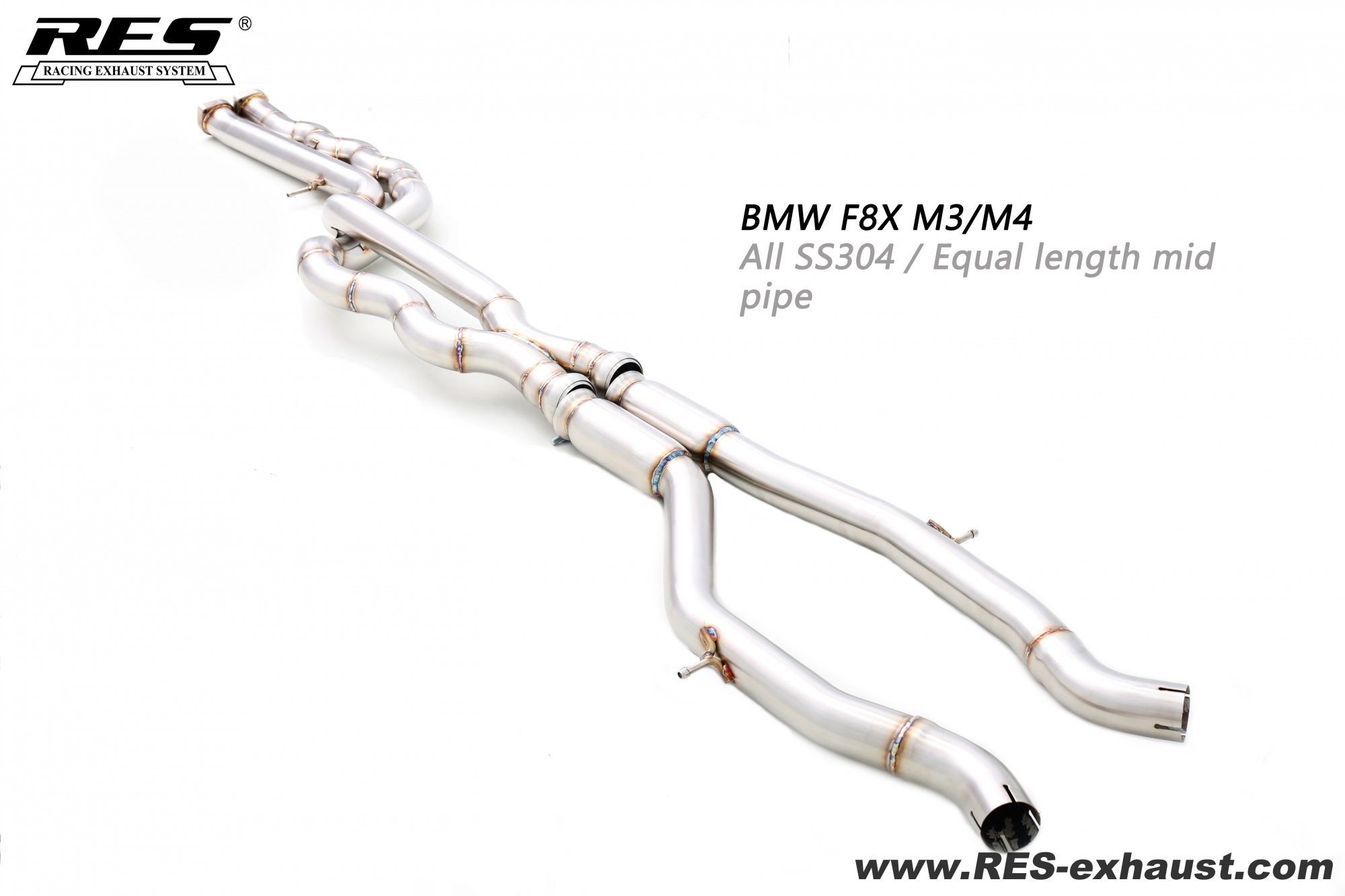 BMW F8X M3/M4 All SS304 / Equal length mid pipe