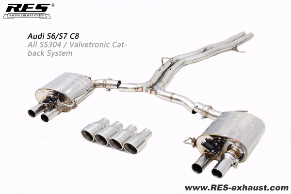 Audi S6/S7 C8  All SS304 / Valvetronic Catback System
