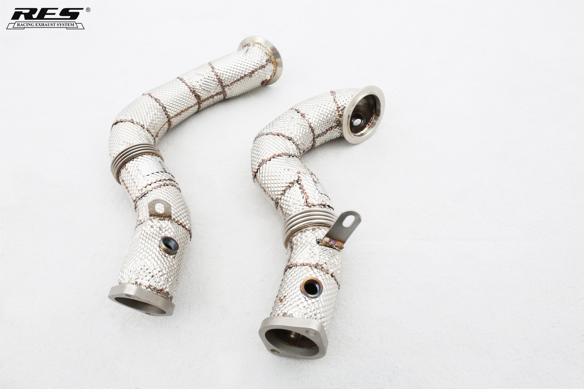 BMW N54 3.0T All SS304 / Catless Downpipe With Heat Shield