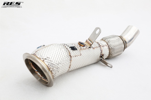BMW N20 2.0T All SS304 / Catless Downpipe With Heat Shield
