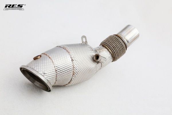 BMW B48 2.0T All SS304 / Cat Downpipe With Heat Shield