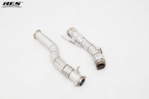 BMW S58 3.0T All SS304 / Catless Downpipe With Heat Shield