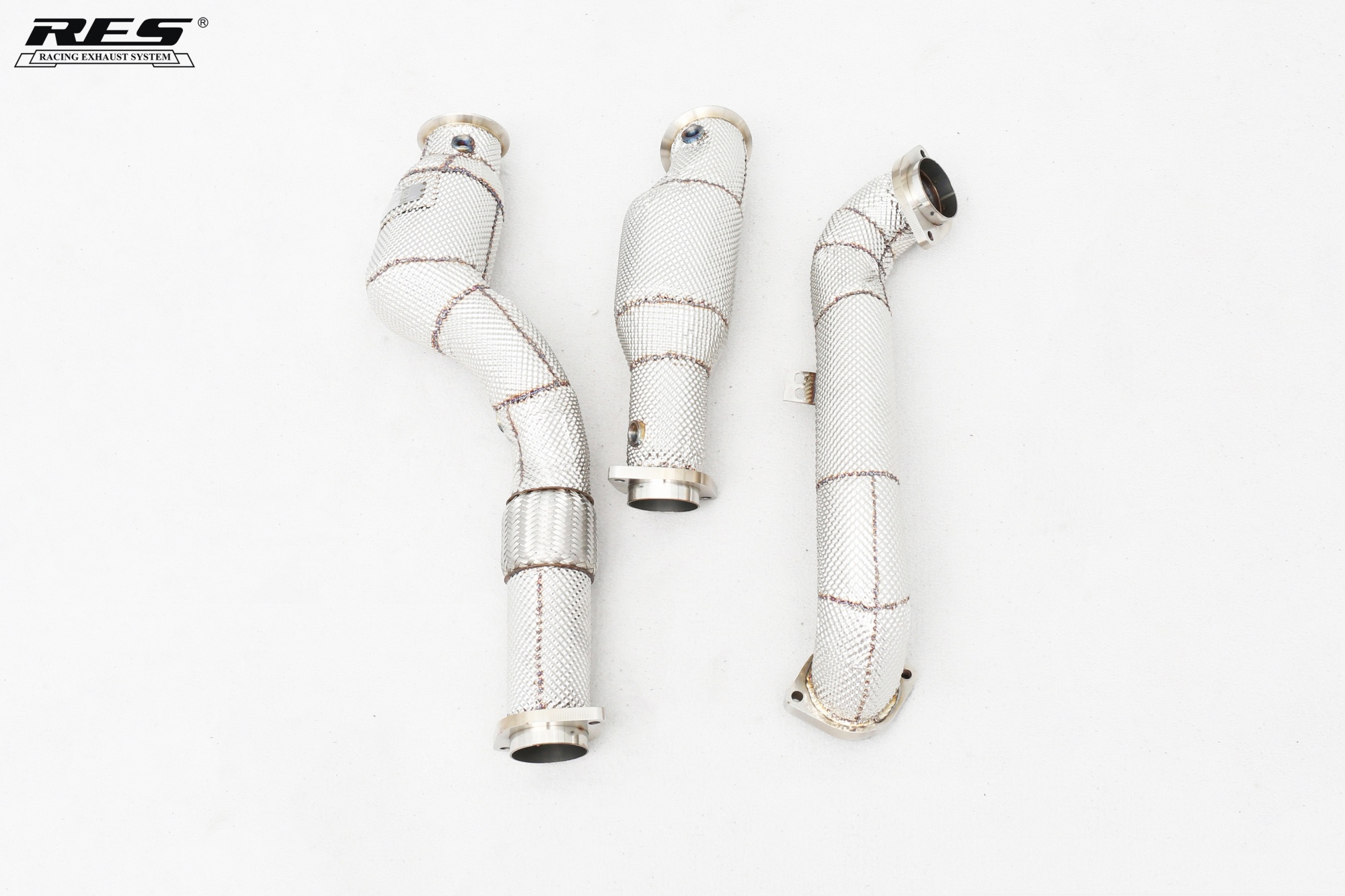 BMW S58 3.0T All SS304 / Cat Downpipe With Heat Shield