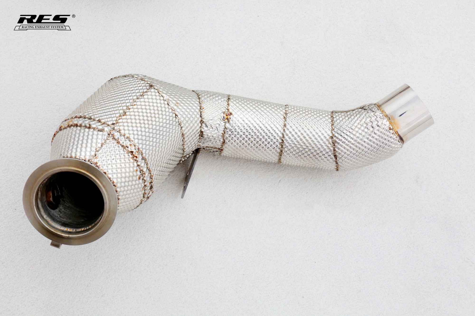 BMW S63 4.4T All SS304 / Catless Downpipe With Heat Shield