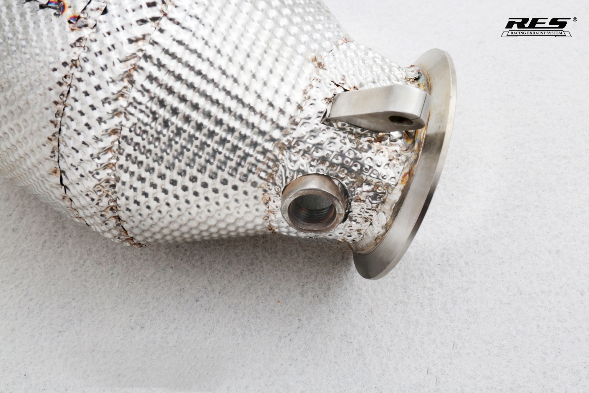 BMW S63 4.4T All SS304 / Catless Downpipe With Heat Shield