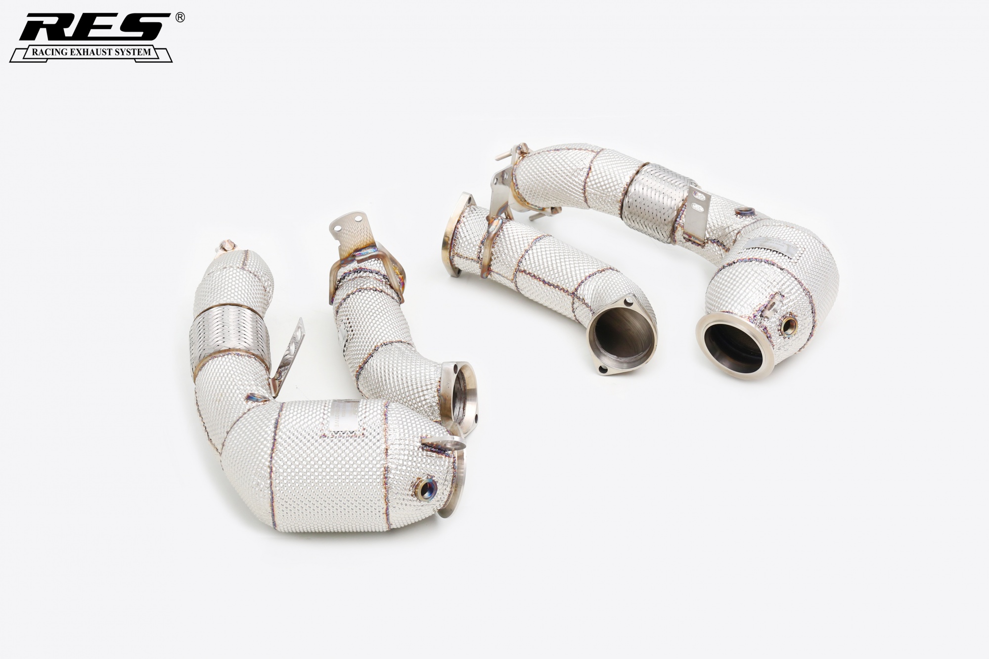 BMW N63 4.0t /4.4T All SS304 / Cat Downpipe With Heat Shield
