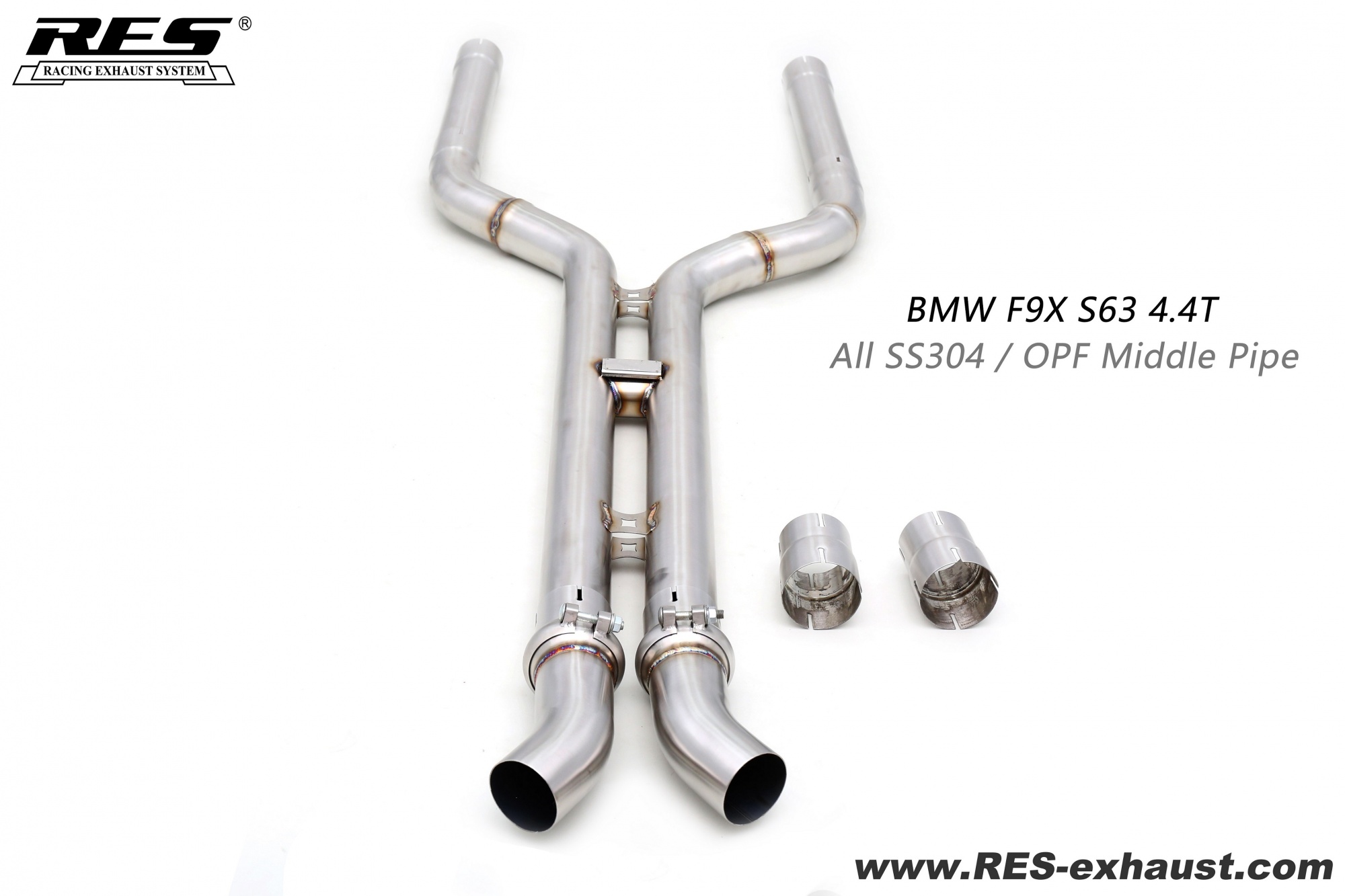 BMW S63 4.4T  All SS304 / OPF Middle Pipe