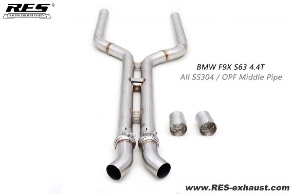 BMW S63 4.4T  All SS304 / OPF Middle Pipe