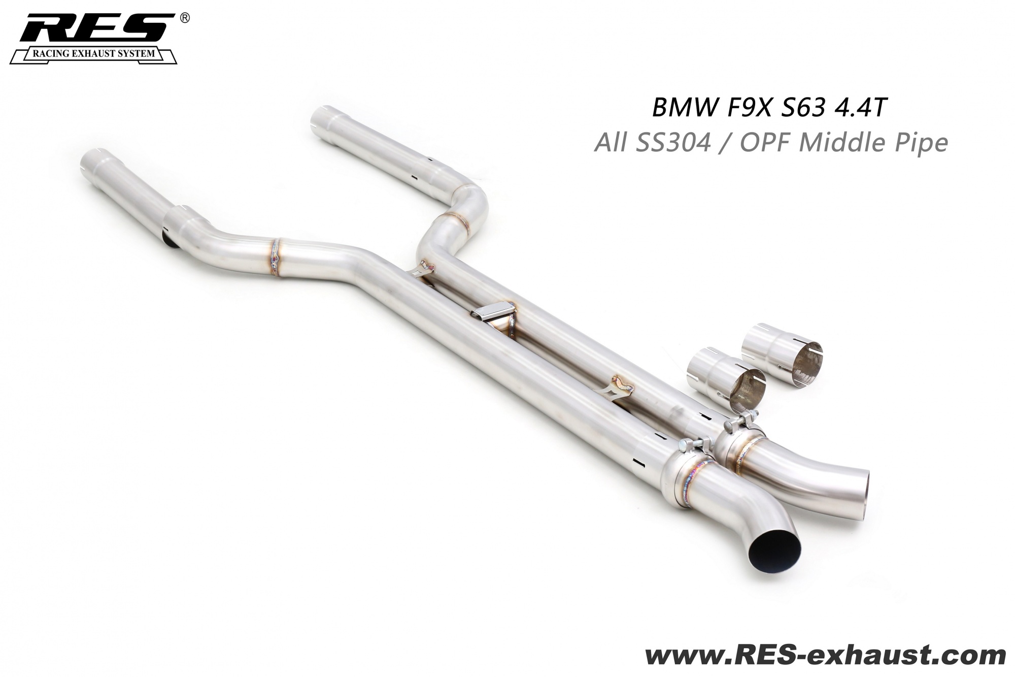 BMW S63 4.4T  All SS304 / OPF Middle Pipe