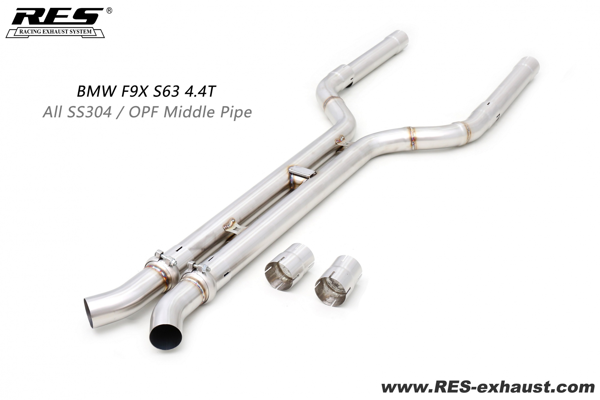 BMW S63 4.4T  All SS304 / OPF Middle Pipe