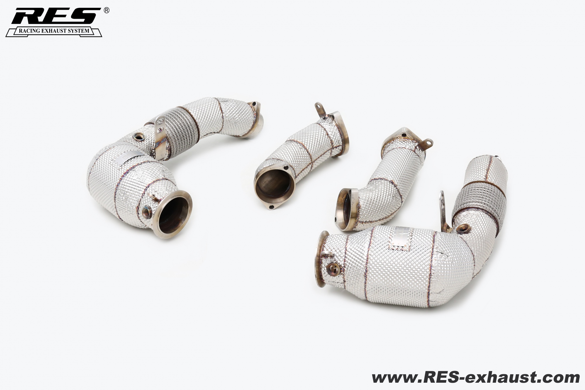 BMW F9X X5M/X6M 2024 All SS304 / Cat Downpipe With Heat Shield 