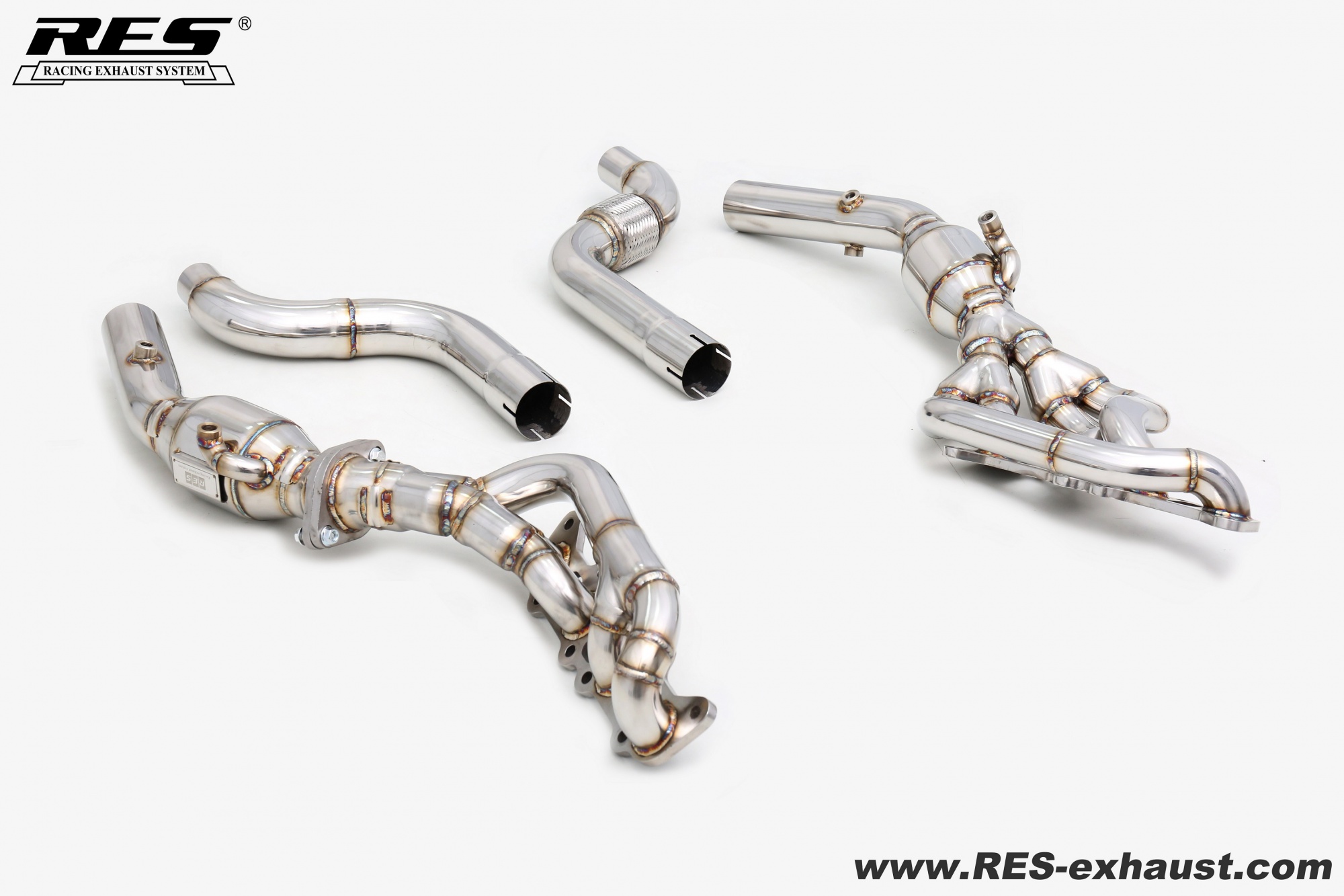 Ford Mustang 5.0 2024 All SS304 / Decat （Catless） Downpipe