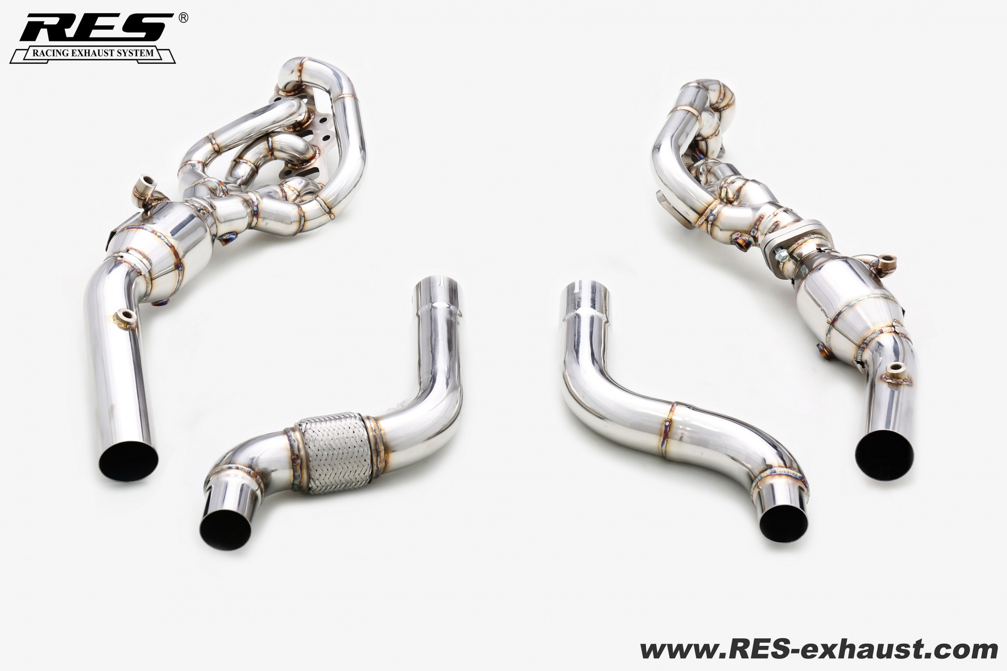 Ford Mustang 5.0 2024 All SS304 / Decat （Catless） Downpipe