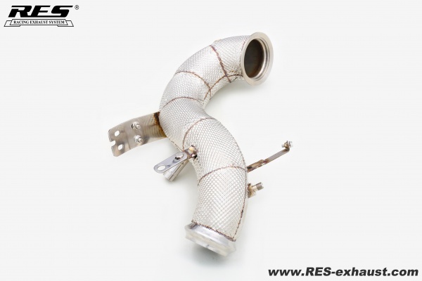 Lotus EMIRA 2.0T All SS304 / Catless Downpipe With Heat Shield 