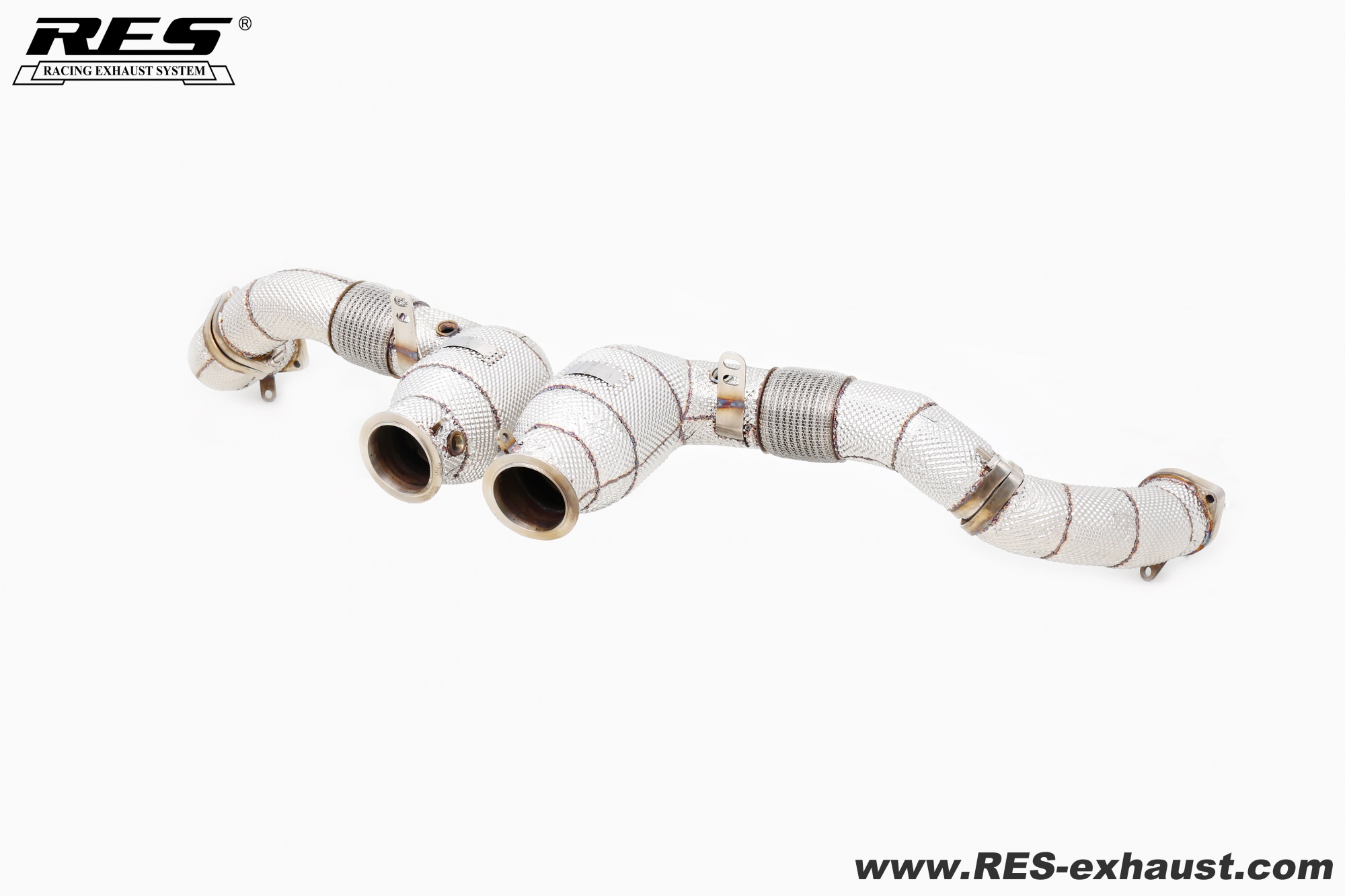 BMW F9X X5M/X6M 2024 All SS304 / Cat Downpipe With Heat Shield 