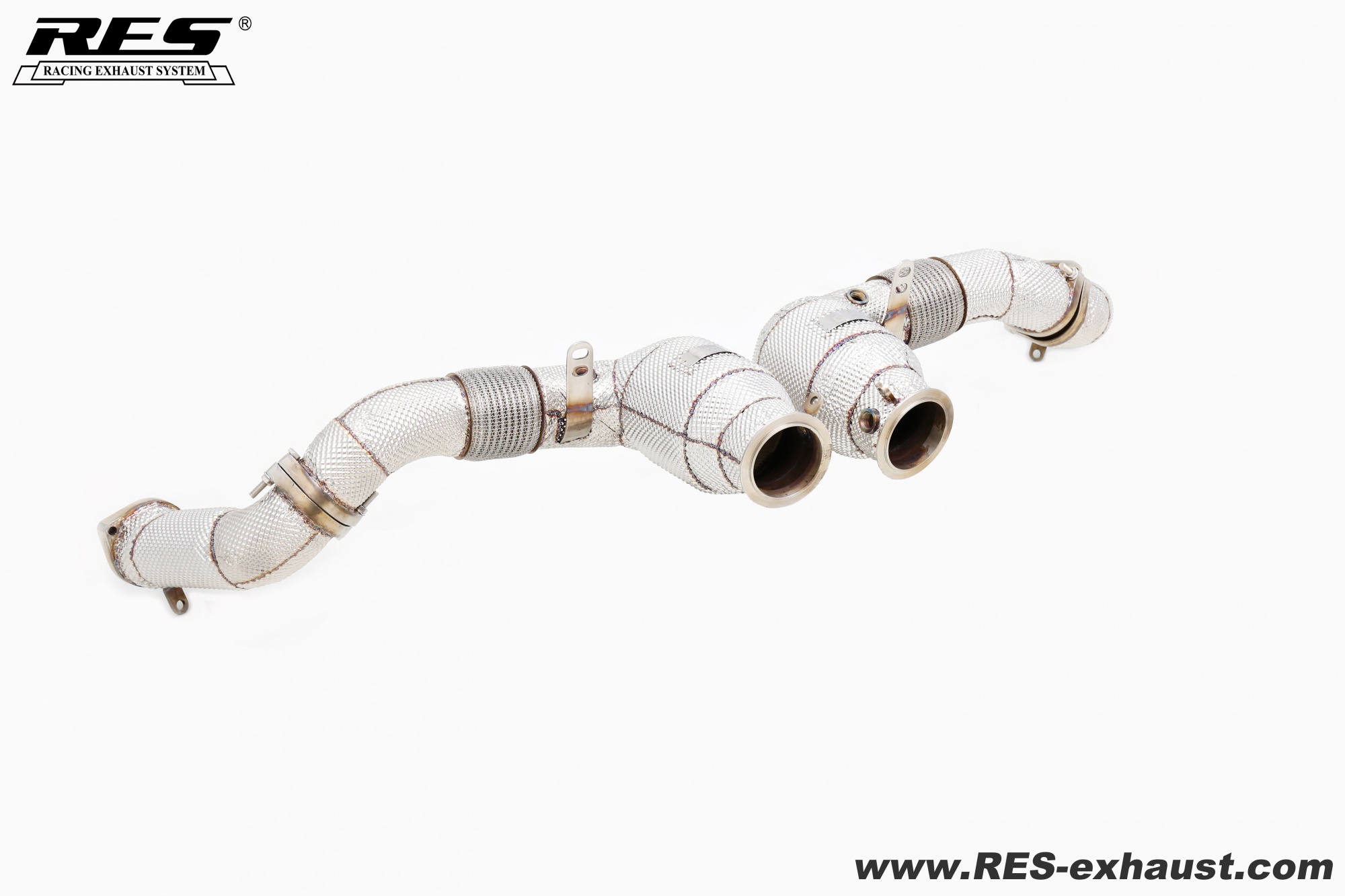 BMW F9X X5M/X6M 2024 All SS304 / Cat Downpipe With Heat Shield 