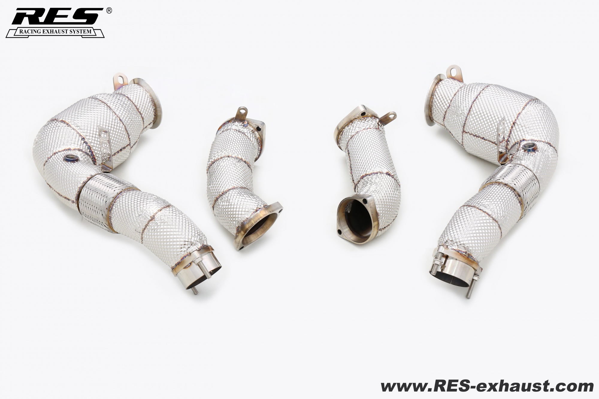 BMW  S68 F9X M5 All SS304 / Cat Downpipe With Heat Shield