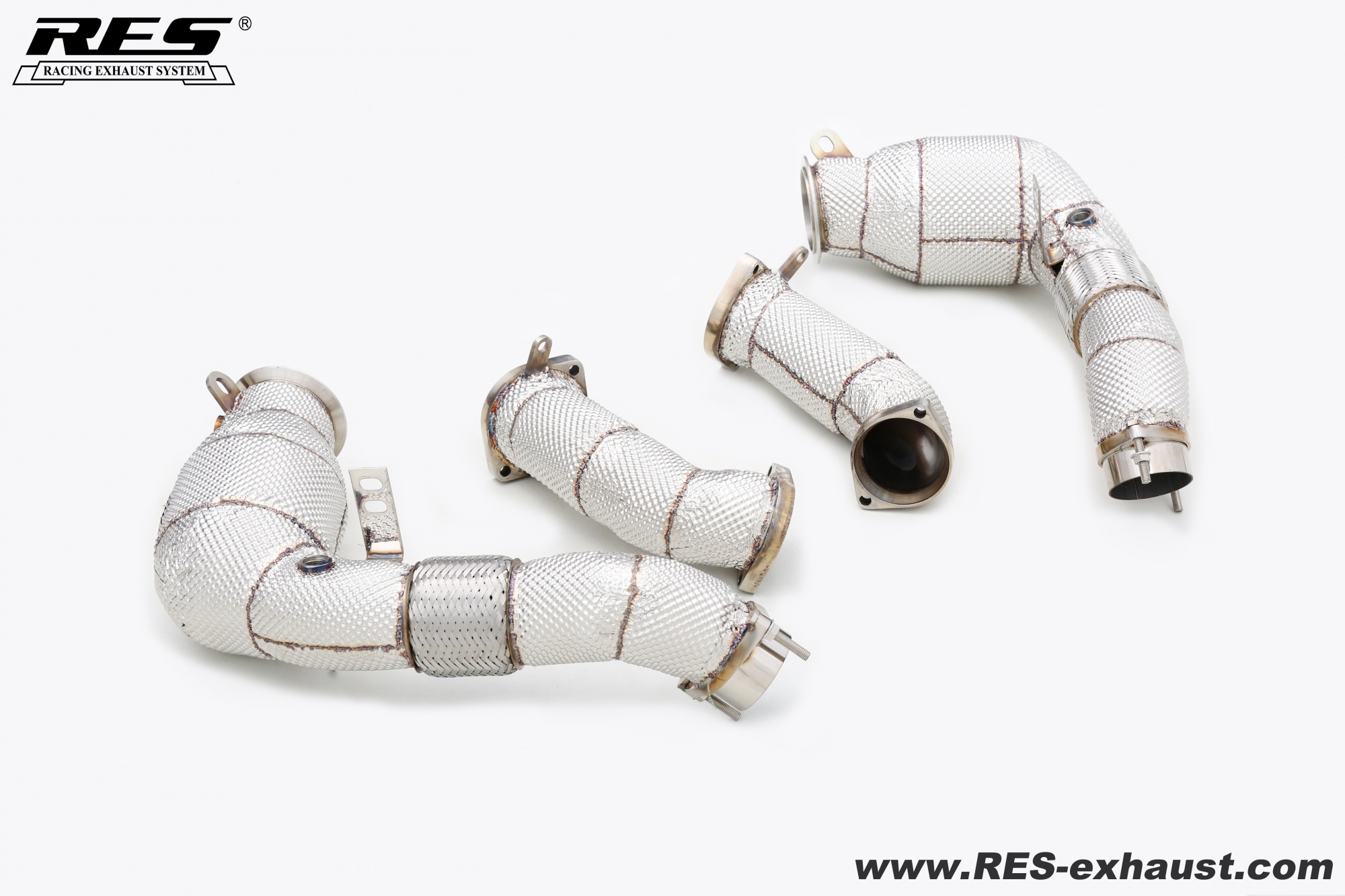 BMW  S68 F9X M5 All SS304 / Cat Downpipe With Heat Shield