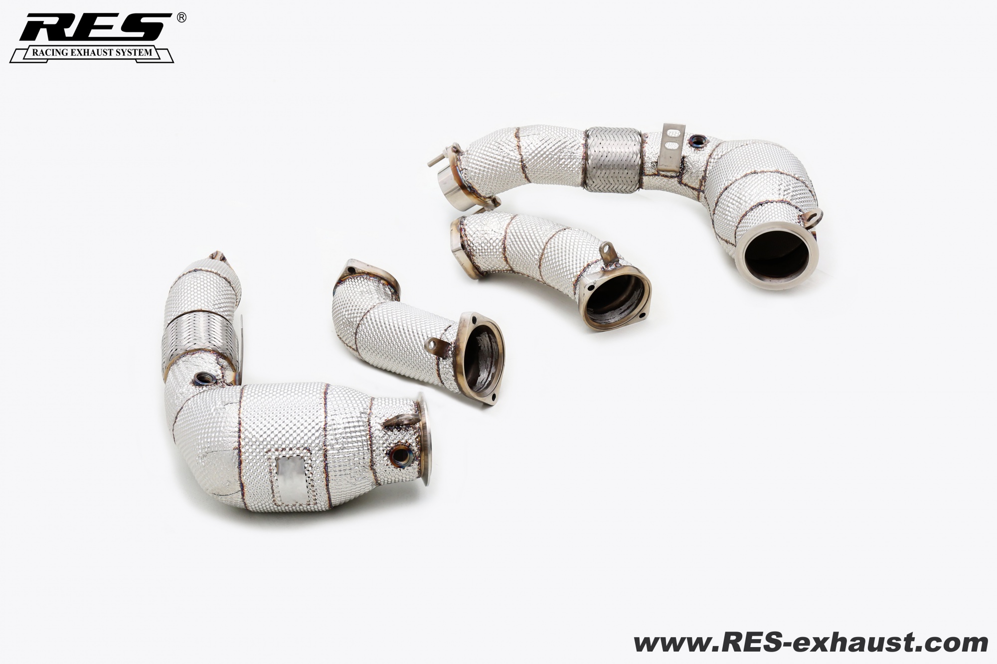 BMW  S68 F9X M5 All SS304 / Cat Downpipe With Heat Shield