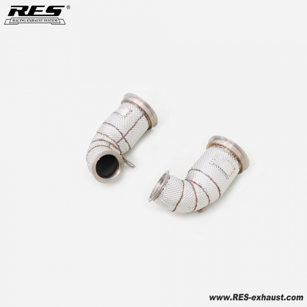 Porsche Panamera  971 4.0T   All SS304 / Cat Downpipe With Heat Shield 