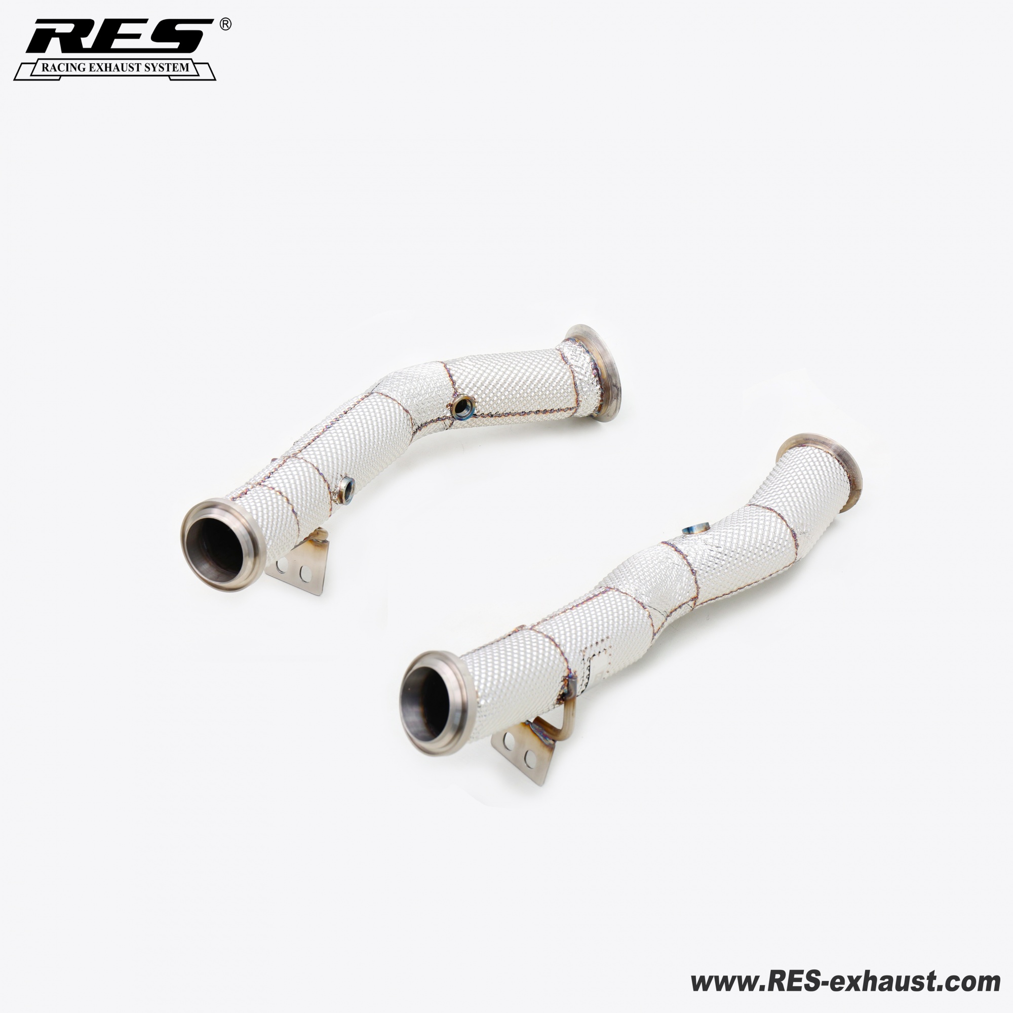 Mercedes-Benz GLC43 X253 All SS304 / Catless Downpipe With Heat Shield   