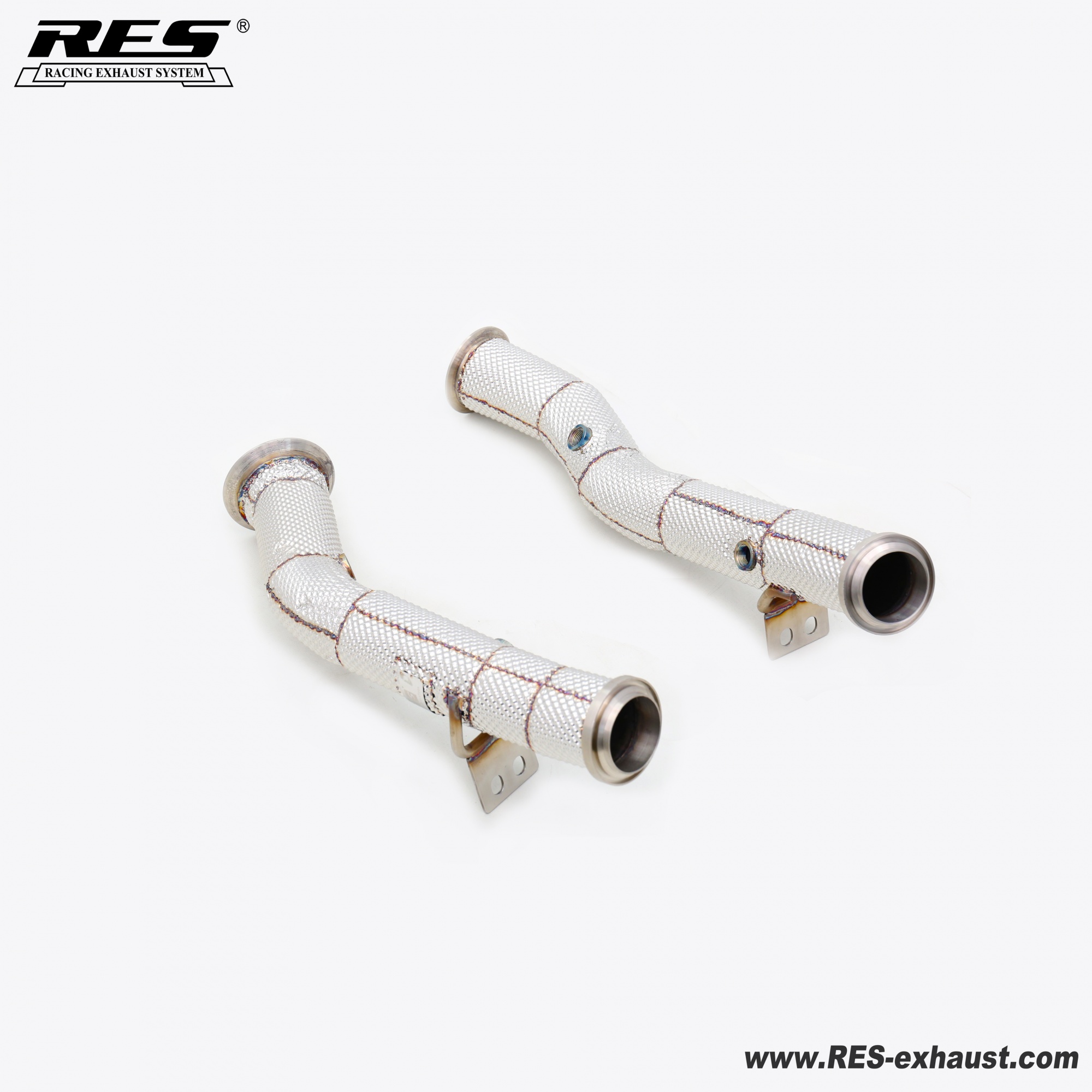 Mercedes-Benz GLC43 X253 All SS304 / Catless Downpipe With Heat Shield   