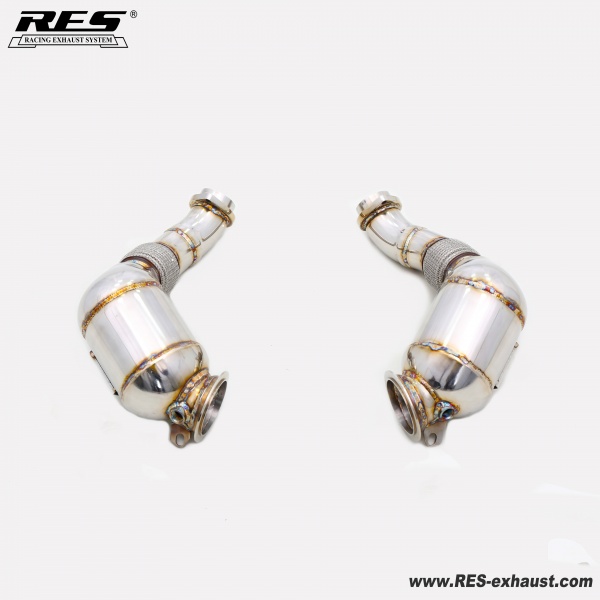 BMW X6M 4.4T E71 All SS304 / Decat (Catless) Downpipe