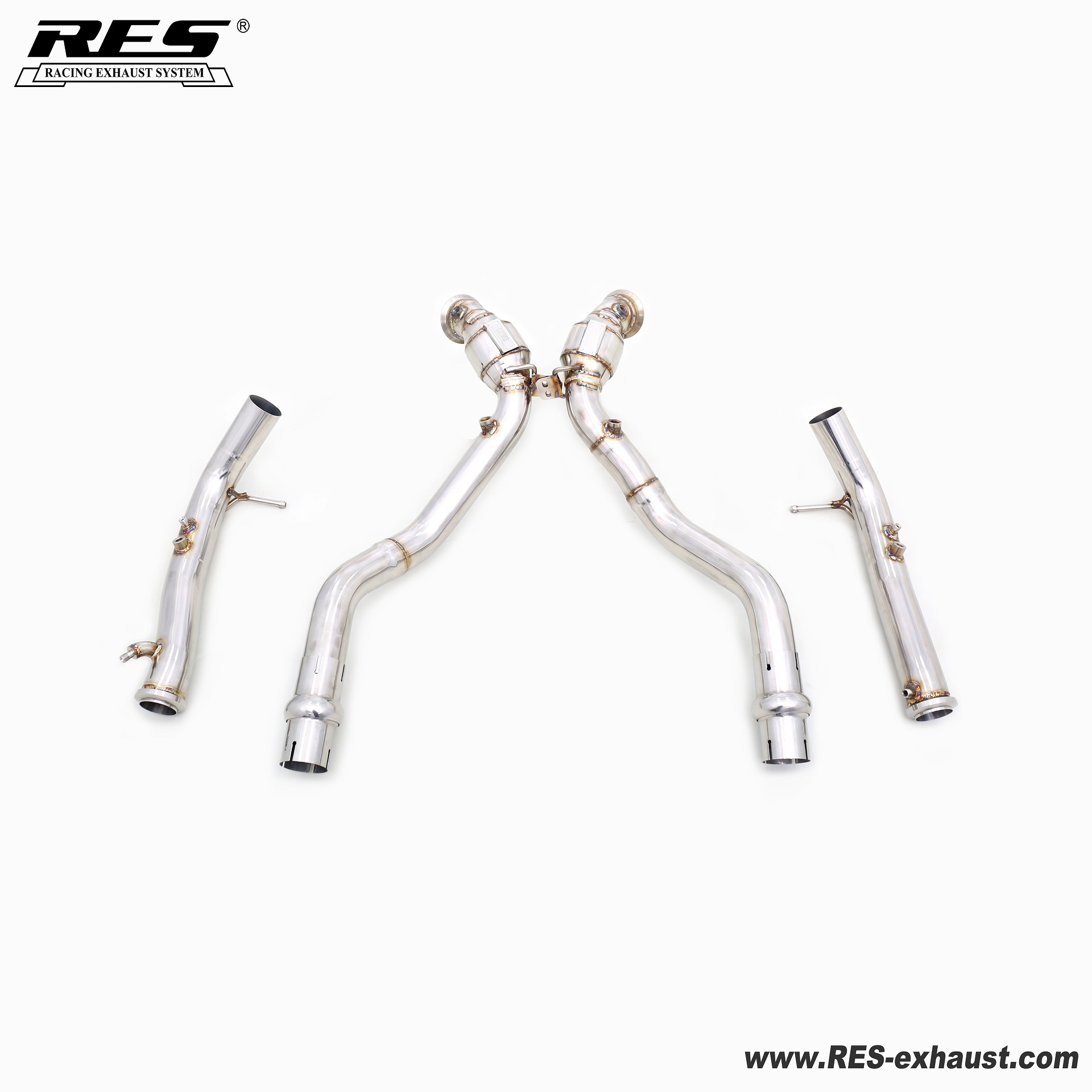 Mercedes Benz G500 W464 4.0T All SS304 / Cat （With Cat） Downpipe + OPF Pipe （Downpipe Back）