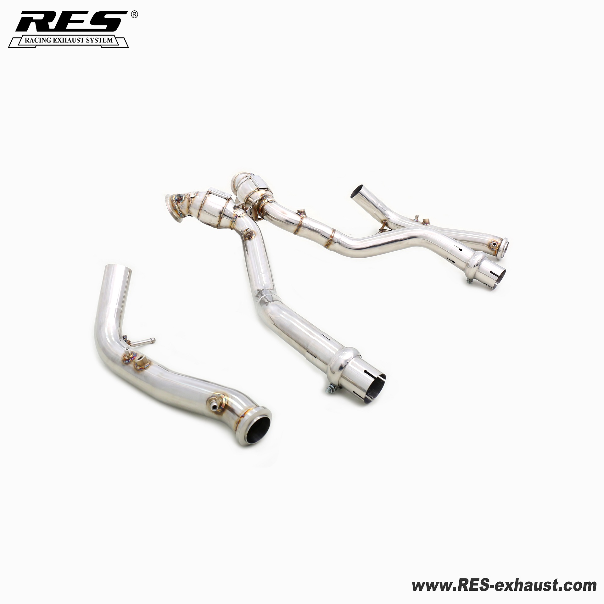 Mercedes Benz G500 W464 4.0T All SS304 / Cat （With Cat） Downpipe + OPF Pipe （Downpipe Back）
