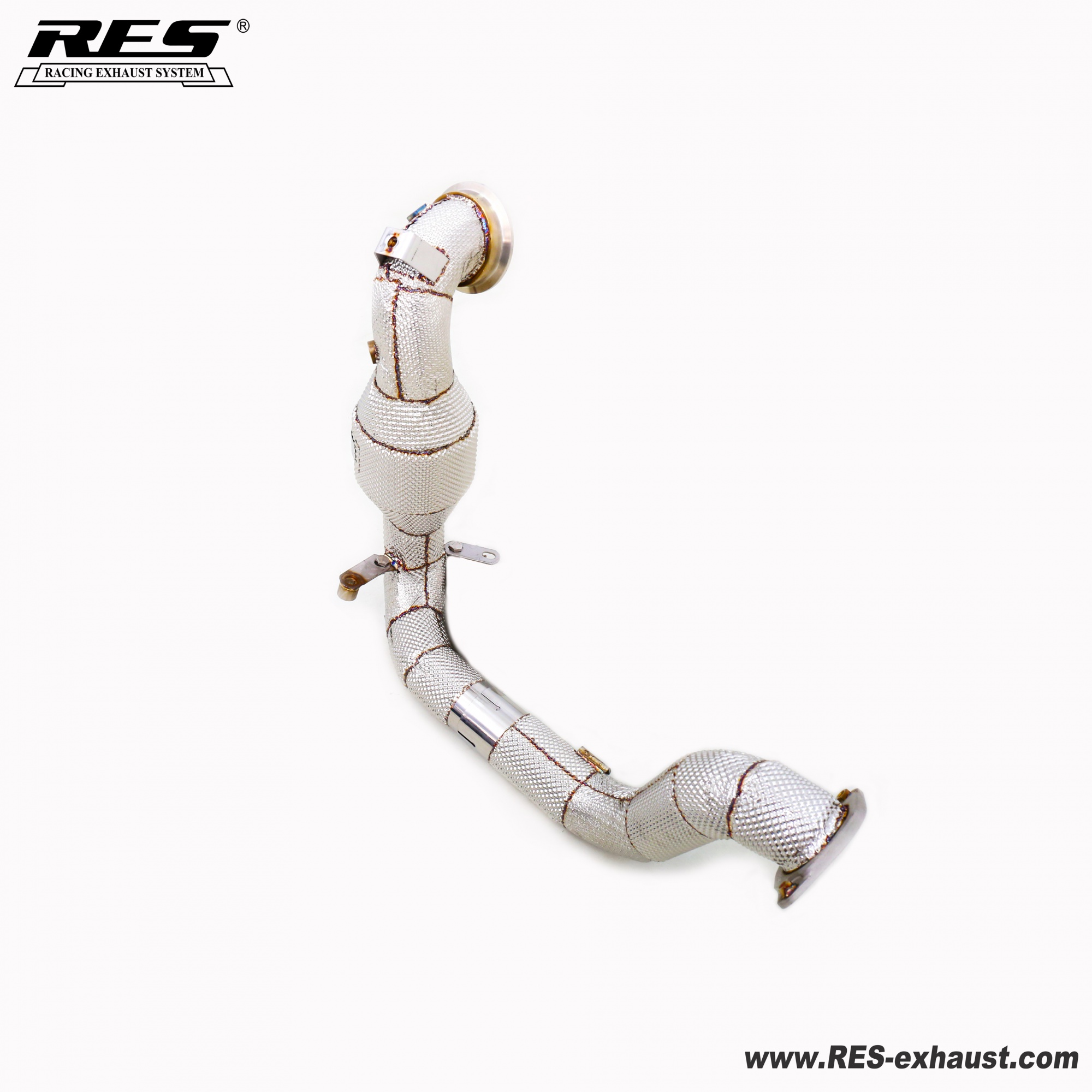 Mercedes Benz A35/CLA35/GLA35/GLB35  2024 All SS304 / Cat Downpipe With Heat Shield