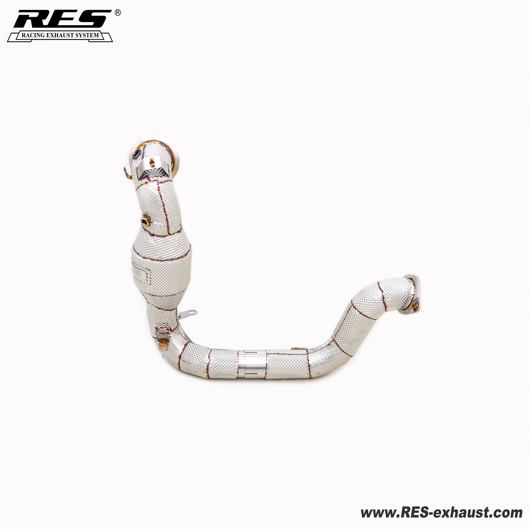 Mercedes Benz A35/CLA35/GLA35/GLB35  2024 All SS304 / Cat Downpipe With Heat Shield