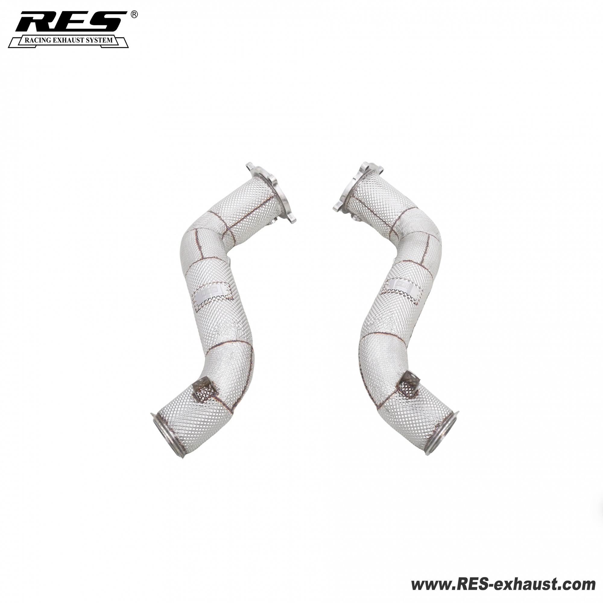Mclaren  750S  4.0T All SS304 / Catless Downpipe With Heat Shield