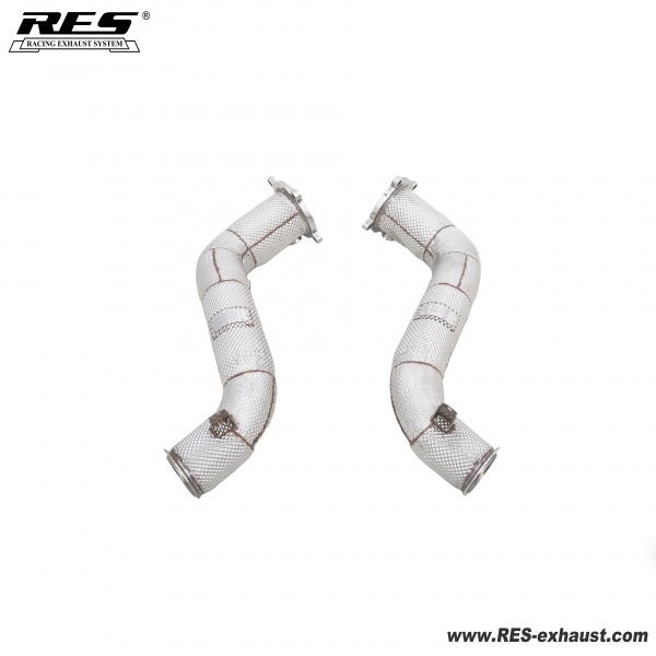 Mclaren  750S  4.0T All SS304 / Catless Downpipe With Heat Shield