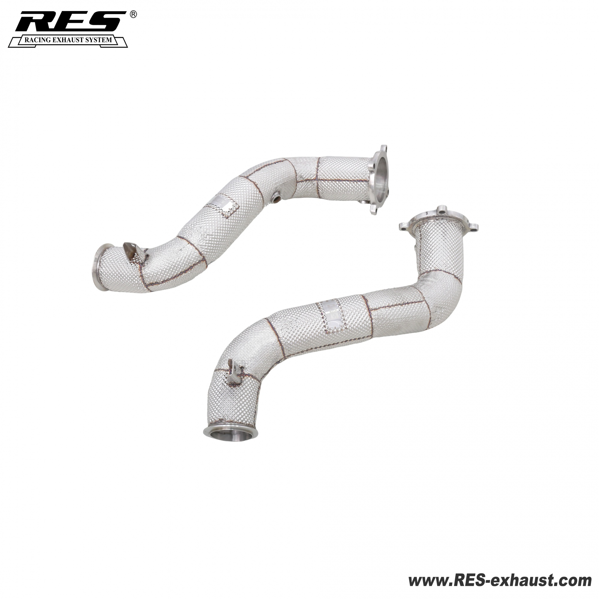 Mclaren  750S  4.0T All SS304 / Catless Downpipe With Heat Shield
