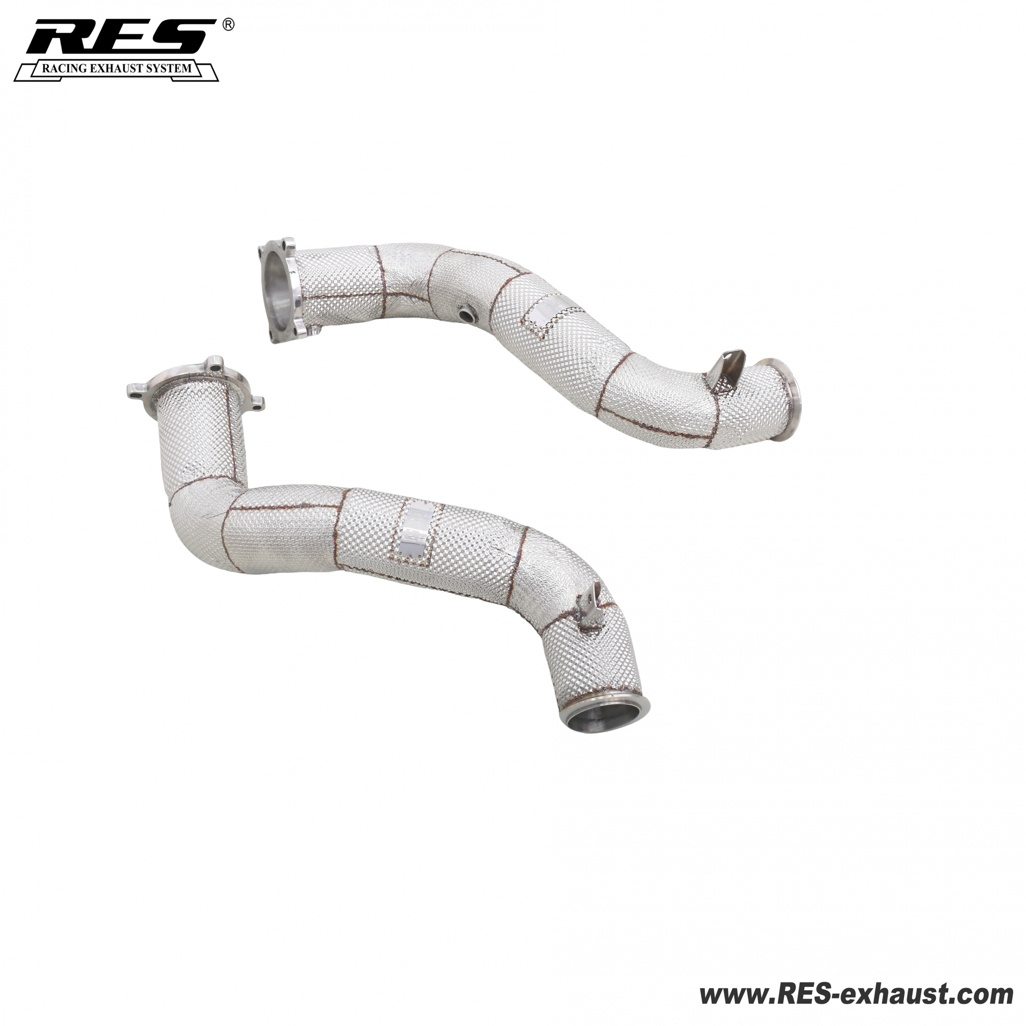 Mclaren  750S  4.0T All SS304 / Catless Downpipe With Heat Shield