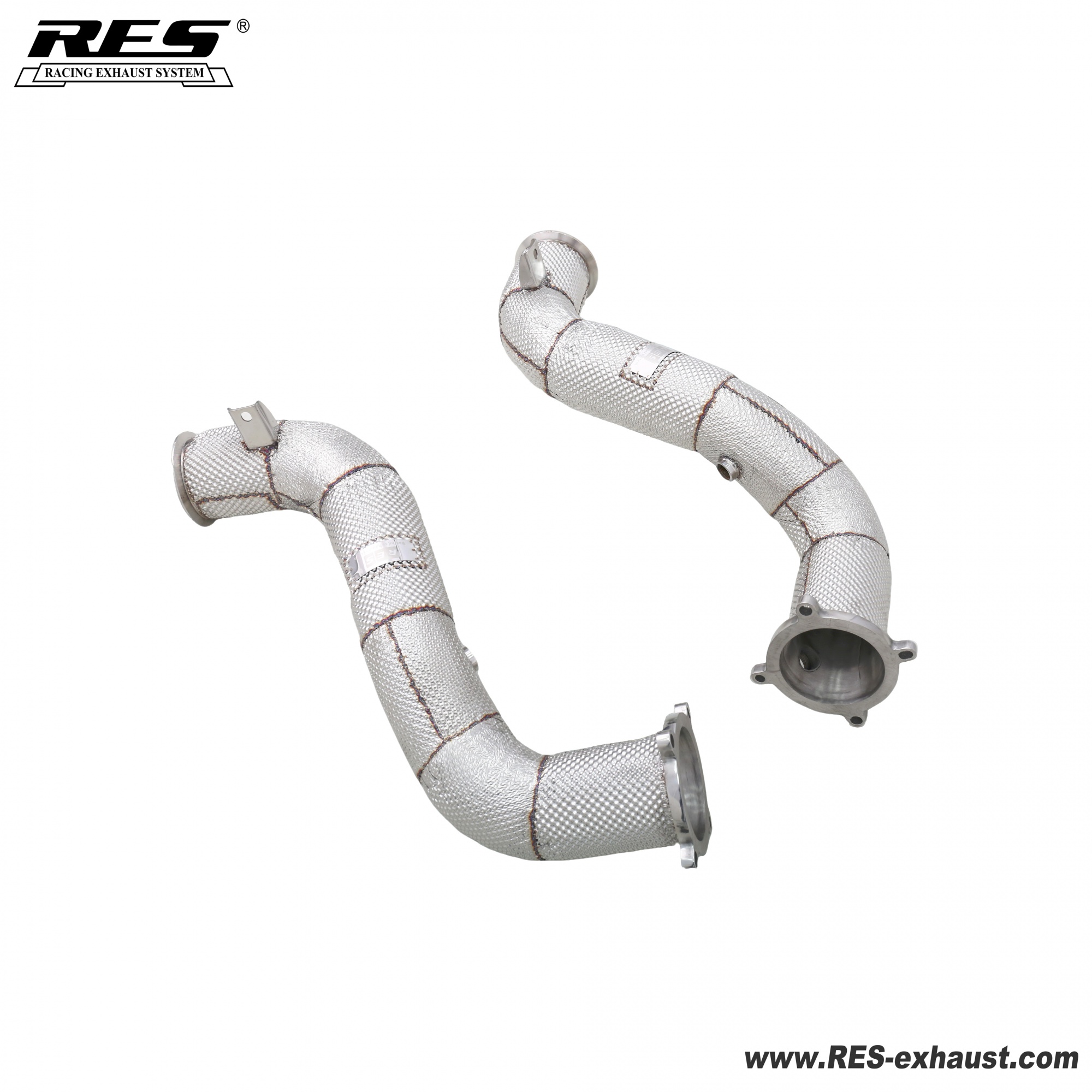 Mclaren  750S  4.0T All SS304 / Catless Downpipe With Heat Shield
