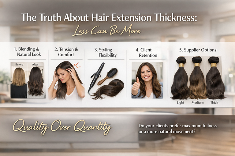 The Truth About Hair Extension Thickness: Less Can Be More