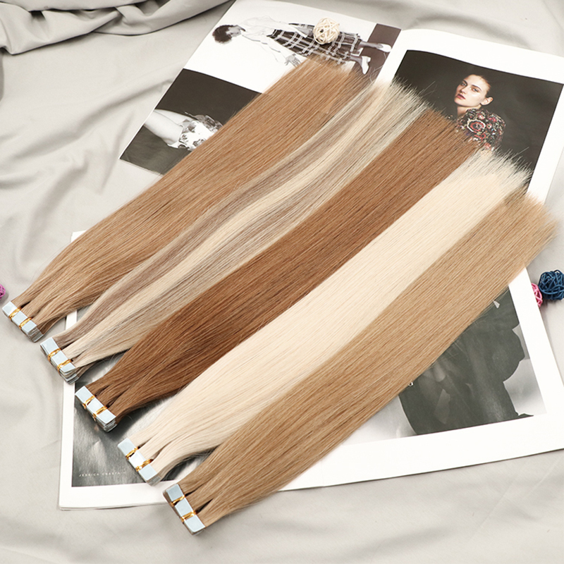 100% Remy hair Double Drawn blonde Invisible Tape In Hair Extension