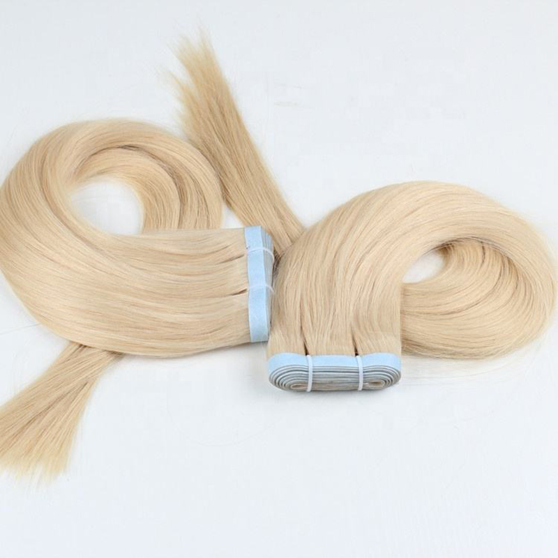 100% remy hair double drawn invisible pu skin weft