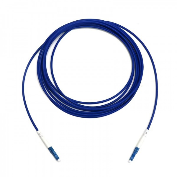 LC/UPC to LC/UPC Single Mode Simplex Blue Armored Fiber Patch Cord