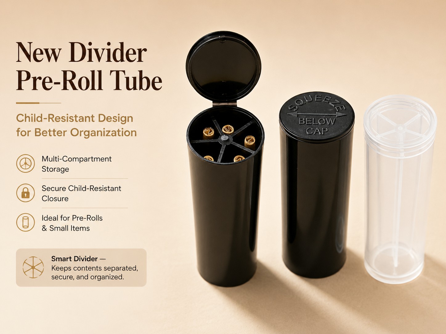 New Divider Pre-Roll Tube