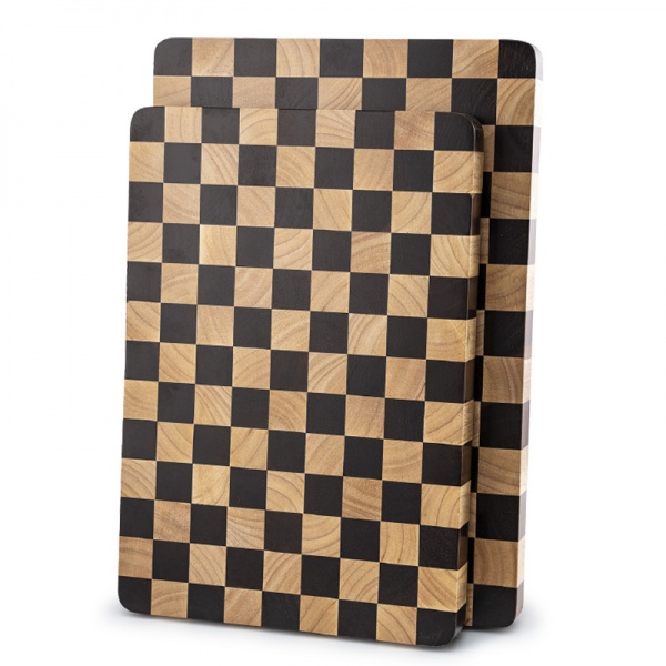 Wood Cutting Board in Checkerboard Design