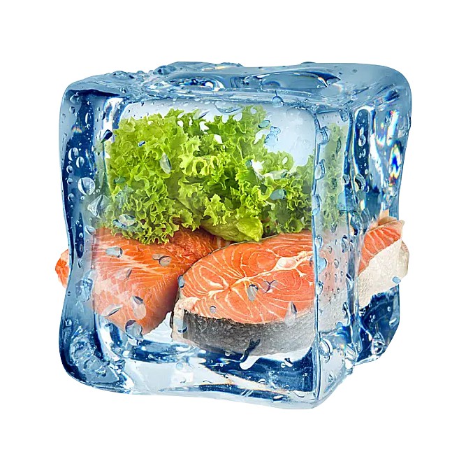Cooling helper for industrial chillers for the food industry